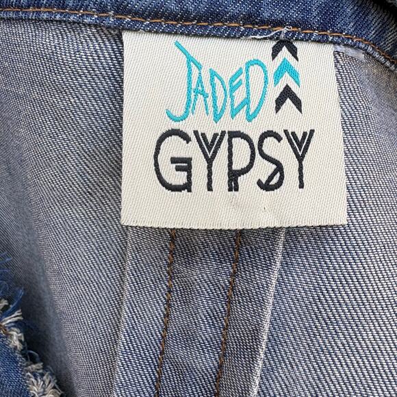 Jaded Gypsy Ozzie Tunic Shirt Sz S/M 100% Cotton Chambray Oversized Hippie Boho - Picture 7 of 8